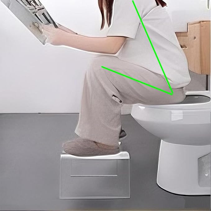 Acrylic Toilet Stool Squat Set of 2, Squatting Toilet Stool for Adults Kids,Modern Design Pooping Stool, Easily Blend into Any Bathroom (Clear-2PCS)