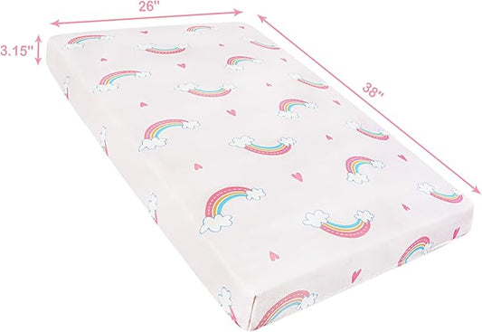 Viviland Pack n Play Mattress - 38" x 26" Premium Soft Foam Portable Mattress for Pack and Play Topper, Odorless, Breathable, Comfortable and Stable