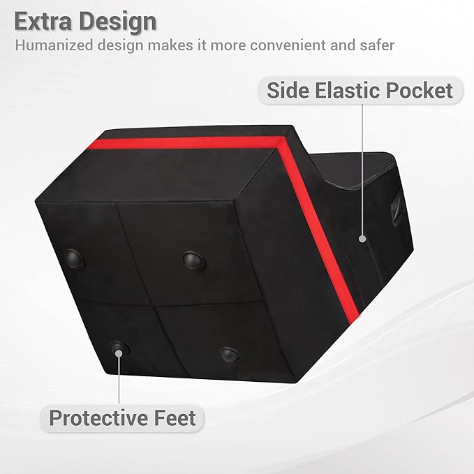 ProFaster Car Seat Travel Bag - Padded, Comfortable, Durable, Roomy Gate Check Carseat Cover Backpack Fits 3-in-1，Convertible, Booster & Infant Car Seats for Airplane, Airport, Red