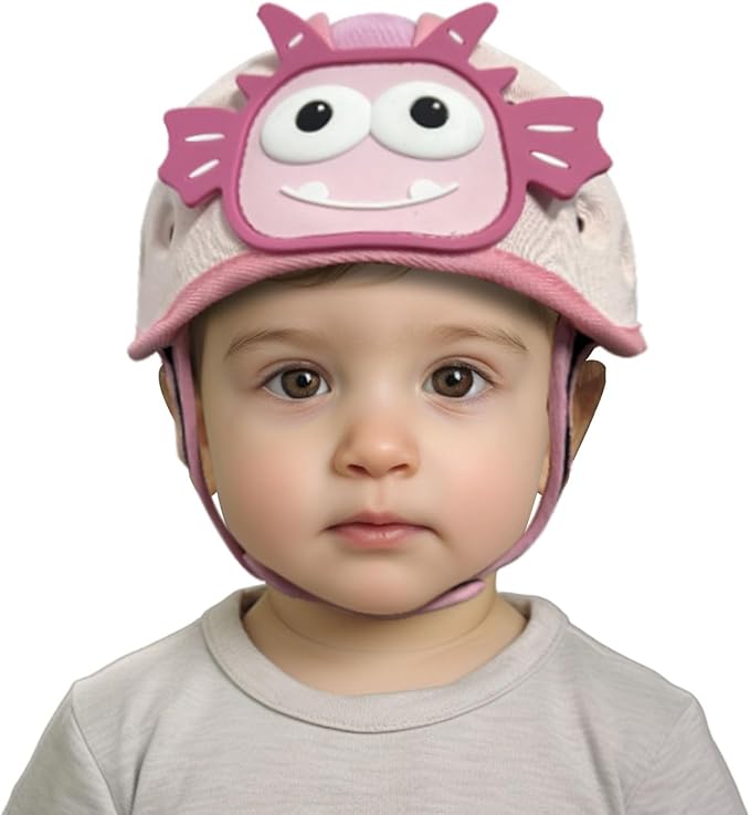 Baby Helmet for Crawing Walking,Soft Infant Safety Helmet,Baby Helmet 1-2 Years for Anti-Fall Head Protector,Adjustable, Breathable
