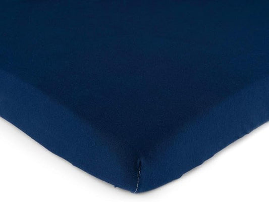 SheetWorld Fitted Baby Bassinet Sheet fits Chicco LullaGo Portable Bassinet 15 x 28, 100% Cotton Jersey, Hypoallergenic, Butter Soft, Solid Navy, Made in USA