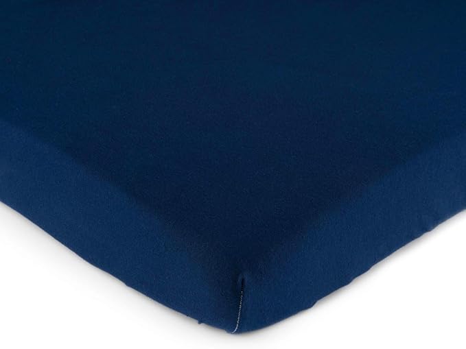 SheetWorld Fitted Baby Bassinet Sheet fits Milliard Side Sleeper Bedside Bassinet 19 x 35, 100% Cotton Jersey, Hypoallergenic, Butter Soft, Solid Navy, Made in USA