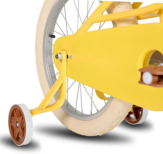 JOYSTAR Girls Bike for 2-12 Years Old Toddlers and Kids, 12" 14" 16" 18“ 20" Retro Style Kids Bike with Training Wheels, 18 20 Inch Children Bicycle with Kickstand