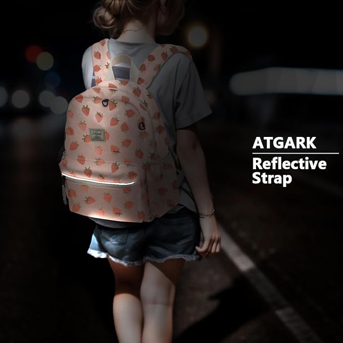 atgark Corduroy Toddler Backpack for Girls 2-5: Preschool Backpack for Girls