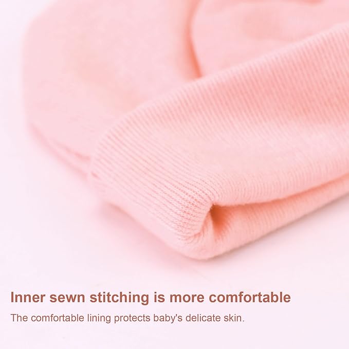 DRESHOW BQUBO 3 Pack Baby Swaddle Sleep Sacks Baby Swaddling Blanket Wrap Newborn Swaddle Sack with Big Bow Hat for Boys Girls 6-12 Lbs Newborns & 0-3 Months Girls Boys
