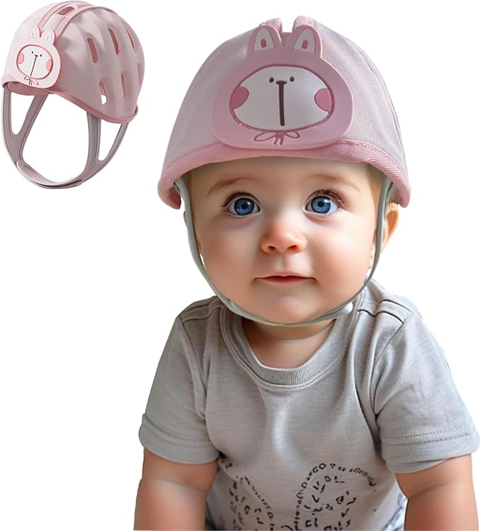Baby Helmet for Crawing Walking,Soft Infant Safety Helmet,Baby Helmet 1-2 Years for Anti-Fall Head Protector,Adjustable, Breathable