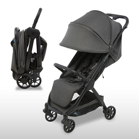 Pika Baby Stroller – Lightweight, Compact, Auto-Folding Design with Adjustable Footrest, UV Canopy, Mesh Window, and Travel Friendly – Perfect for Newborns to 55 lbs