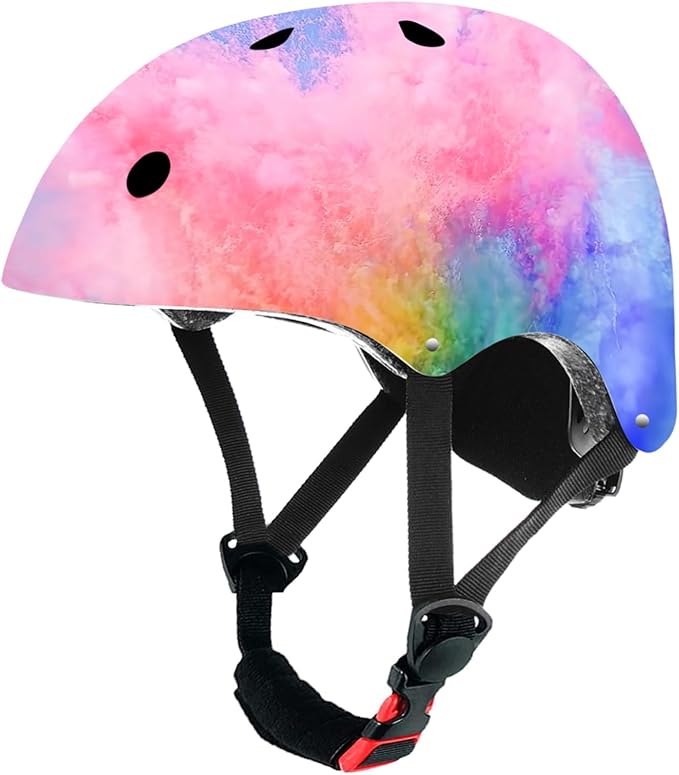 Adjustable Color Gradient Toddler Kids Bike Helmet for 3-5-8-14+Ages Girls Boys.Skateboard Bicycle Toddler Helmet 2-4 Years for Multi-Sports Cycling Scooter Inline Roller Skates Rollerblading