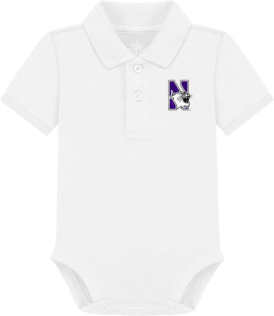 Creative Knitwear College Baby Polo Bodysuit Solid - Team Logo, Multiple Colors, for Boys & Girls (0-12 Months)