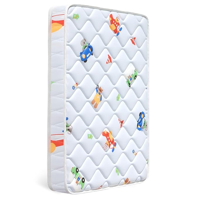 Premium Baby Mattress for Crib and Toddler Bed, 100% Knitted Fabric, Premium Fleece Surface-Hypoallergenic, Soft Breathable, 5" Thick-Firm and Optimal Support, Non-Toxic Crib Mattress