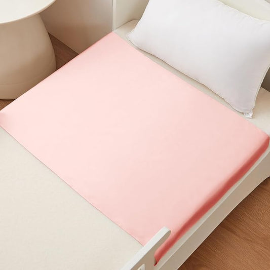 THXSILK 7A+ Grade 100% Mulberry Silk Crib Sleeve for Baby Girl Hairloss and Bald Spot, Silk Bassinet Slip for Crib/Cot/Bassinet/Cradle Mattress 41.4inch*20.5inch, Charming Pink