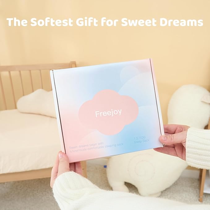 Freejoy Viscose From Bamboo Baby Sleep Sack, 1.5 TOG Infant Toddler Wearable, Buttery Soft Sleeping Bags