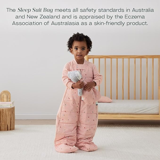 ergoPouch Sleep Suit Bag 2.5 TOG – Baby Sleep Sack & Wearable Blanket, 2-in-1 Convertible Sack to Suit with Legs for Safe Movement, Regulates Temperature Overnight, Unisex (3-12 Months, Daisies)
