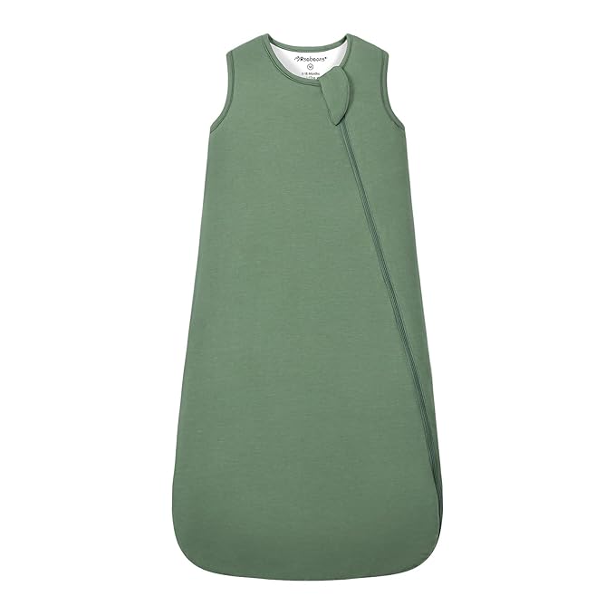 Mosebears Unisex Rayon Made from Bamboo Sleep Sack with 2-Way Zipper,2.5 Tog Baby Winter Sleep Sack (Dark Green,6-18 Months)