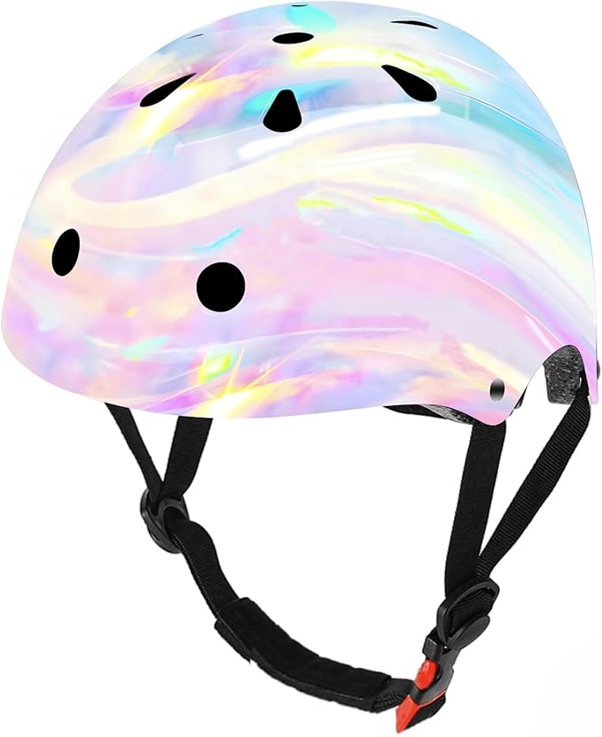 Adjustable Color Gradient Toddler Kids Bike Helmet for 3-5-8-14+Ages Girls Boys.Skateboard Bicycle Toddler Helmet 2-4 Years for Multi-Sports Cycling Scooter Inline Roller Skates Rollerblading