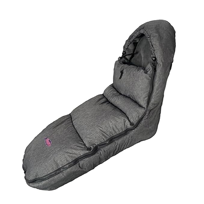 funlife German Designed Ultimate Protection Cozy Warm Waterproof Winter Baby Stroller Bunting Bag,Front Piece Removable,Multi-Function Good for 6-42M,Black