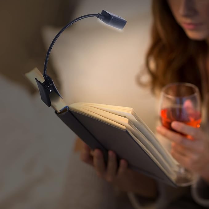 KunHe 30 Pack Rechargeable Book Lights for Reading at Night Small Book Light Bulk Clip on Reading Lights Lightweight Booklight as Christmas Stocking Stuffers for Kids Book Lovers