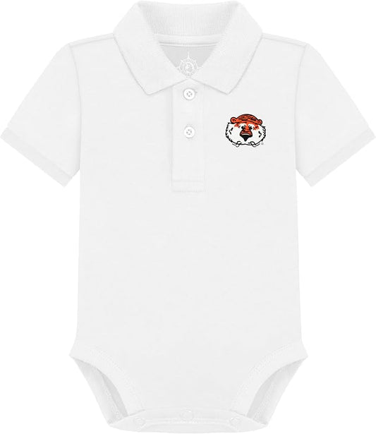 Creative Knitwear College Baby Polo Bodysuit Solid - Team Logo, Multiple Colors, for Boys & Girls (0-12 Months)