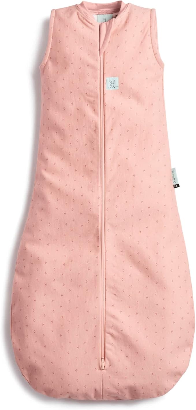 ergoPouch 1.0 Tog Jersey Sleeping Bag – Arms-Out Baby Sleep Sack, Ideal Transition from Swaddling, Slim Fit Keeps Baby Secure & Comfortable, Soft Breathable Fabric (8-24 Months, Berries)
