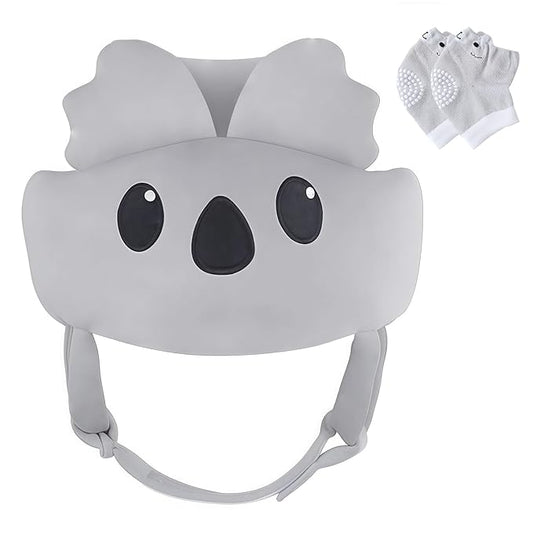 Baby Helmet for Crawling & Walking – Soft & Breathable Toddler Head Protection Cap with Adjustable Strap, Cute Koala Design, 360° Impact Shield, for Infants 8-18 Months