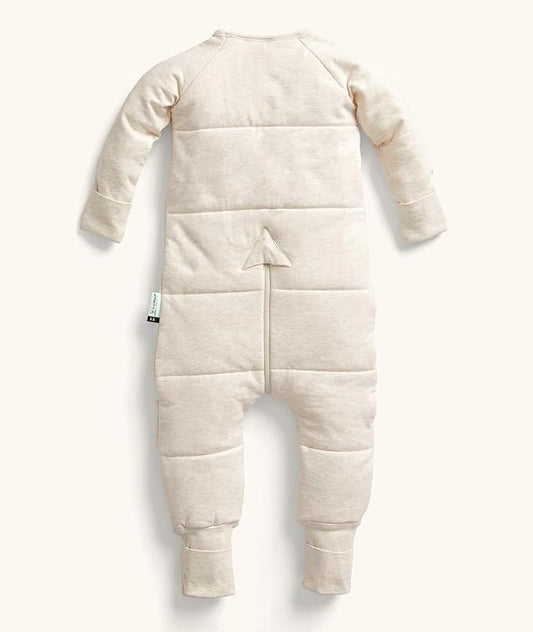 ergoPouch Sleep Onesie 2.5 TOG – Warm Baby Romper & Sleep Layer with Full-Zip, Guarding Against Blankets, Breathable & Movement-Friendly, Ideal for Transitional Sleeping (12-24 Months, Oatmeal Marle)