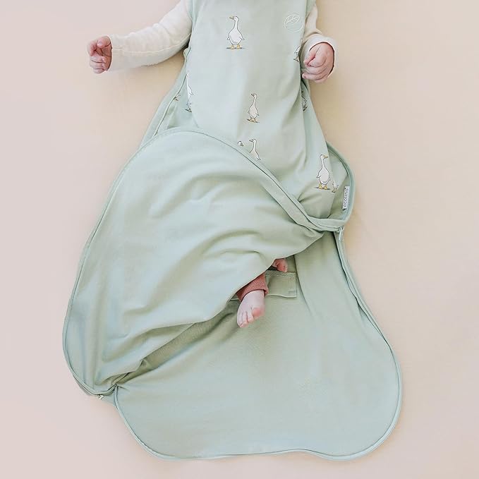 Ecolino Organic Cotton Baby Sleep Sack - 2-Way Zipper Baby Wearable Blanket - Toddler Sleeping Bag Sack - 2-4 Years - Goose