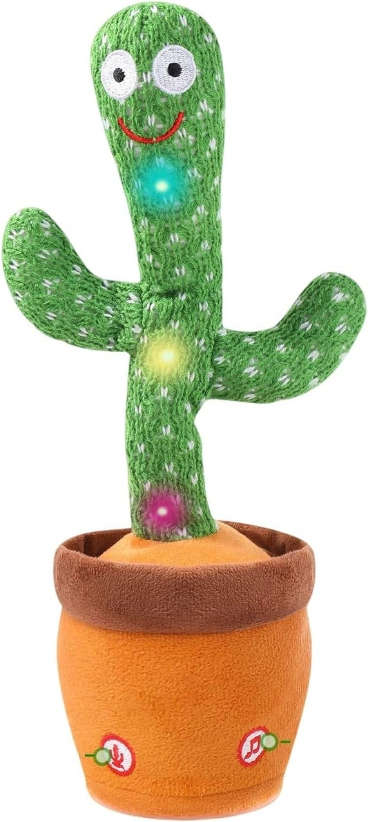 Talking Cactus Toy for Babies 6+ Months & Toddlers - Dancing Singing Repeating Cactus Toy with 120 Songs & Lights, Interactive Plush Gift for Kids Age 1 2 3 4 5 6