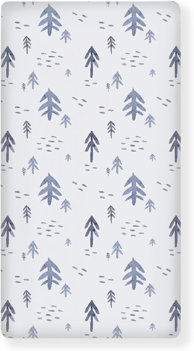 Watercolor Trees Fitted Crib Sheet Plants Baby Crib Sheet Fit Standard Crib and Toddler Mattress,Crib Mattress Sheets for Boys Girls 28"x52"