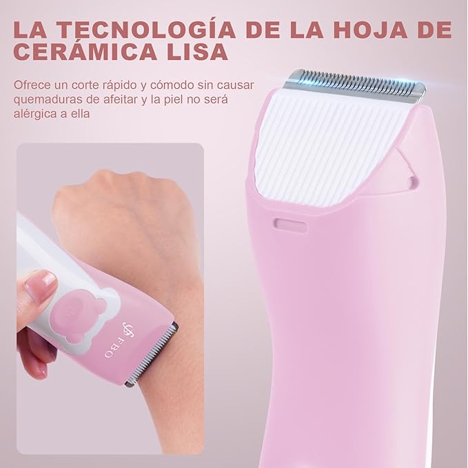 FBO bikini trimmer kit,body hair and beard trimmer,baby hair clipper,kids hair clipper,Multi-function trimmer,wet and dry,Super Quiet,cordless,rechargeable,ceramic blades,sharp,durable,smooth,painless