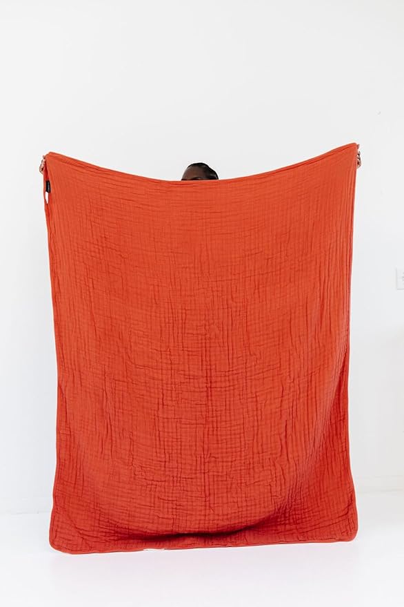 CLEMENTINE KIDS Twin Muslin Throw Blanket (Mushroom)