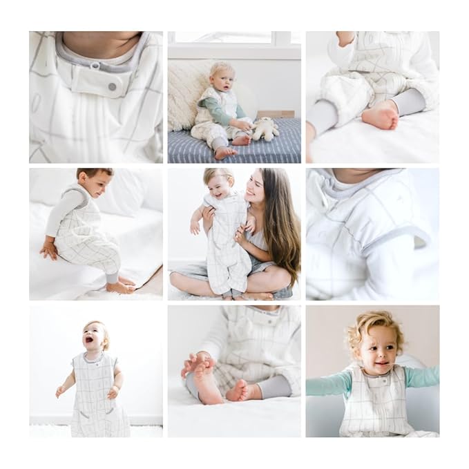 Tealbee Dreamsuit Toddler Sleep Sack with Feet – Walker Sleep Bag with Legs, Rayon made from Bamboo, All Season 1.2 TOG, 2-Way Zipper, 12m-2T - Alphabet