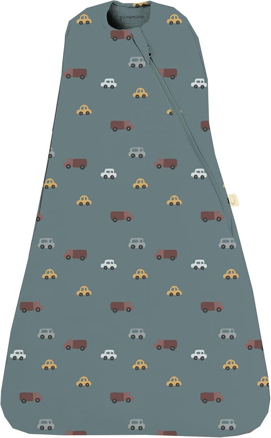 GUNAMUNA Swaddle Wrap for Newborns – Arms In or Out, Easy Diaper Changes with WONDERZiP, Soft Sleep Sack, 2.5 TOG