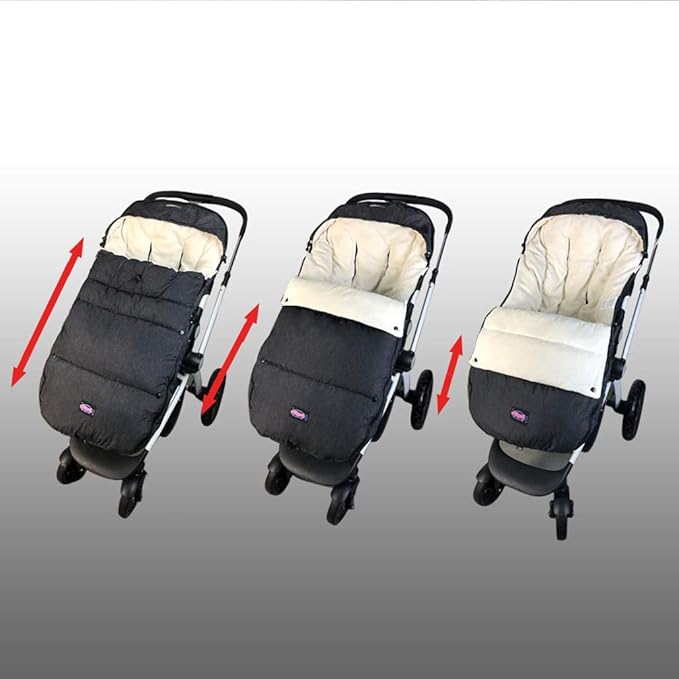 Waterproof Melange Stroller Footmuff with DIY Fun Play Mats,Universal Winter Tour Anti-Freeze Coral Fleece Stroller Bunting Bag