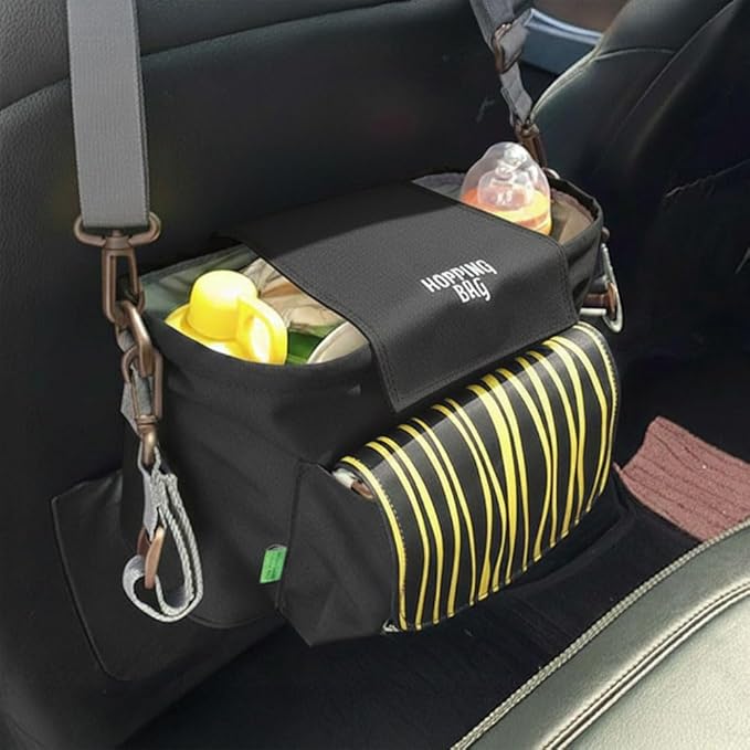 carrotez Universal Stroller Caddy – Large Capacity Organizer with Cup Holders & Front Wipes Pocket