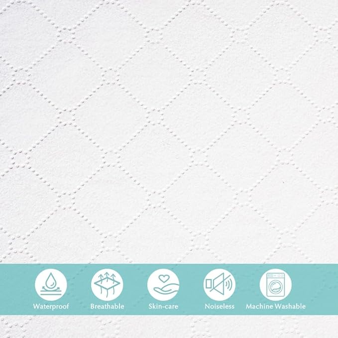 American Baby Company 2 Pack Waterproof Fitted Pack and Play Mattress Protector 39" x 27" - Quilted, Noiseless, Ultra-Soft & Breathable Playpen and Pack n Play Mattress Cover