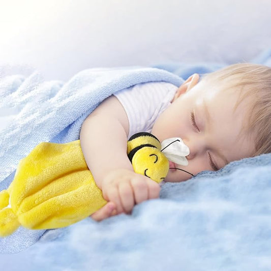 Pro Goleem Bee Loveys for Babies Soft Security Blanket Baby Snuggle Toy Stuffed Animal Blanket Unisex Lovie Baby Gifts for Infant and Toddler Yellow 12 Inch