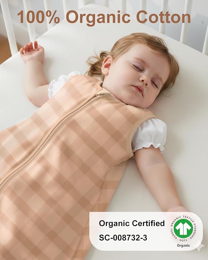 Yoofoss Baby Sleep Sack 18-24 Months Wearable Blanket for Babies 100% Organic Cotton 2-Way Zipper TOG 0.5 Toddler Sleeping Sack 3 Pack, Comfy Lightweight Sleep Sacks