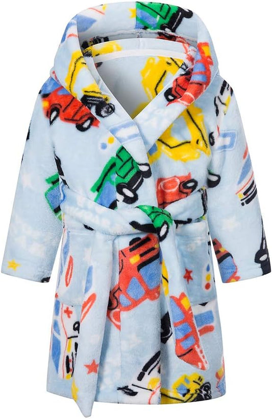 DELEY Girl's Robe Baby Boys Hoodie Robes Toddler Bathrobes for Kids Pajamas Sleepwear