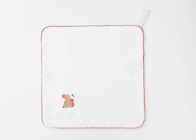 Soft Muslin Hand Towel Set of 4 with Embroidery,Lovely Burp Cloth Towel,Absorption Absorbent Cotton Fabric,Newborn Essentials,Neutral Baby Stuff,Kids Towel Set,White Towels,4 Piece