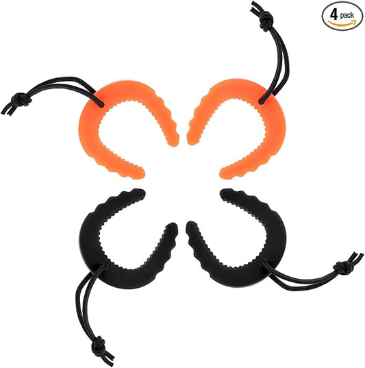 HJZHII 4 PCS First Responder Door Stop, Door Jam for Law Enforcement Door Pinch Guard from Closing Edge Door Finger Guards Security Emergency Police Door Stoppers (Orange, Black)