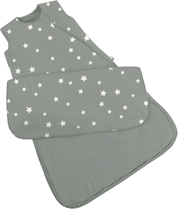 GUNAMUNA Unisex Baby Wearable Blanket, Sleep Sack Sleeping Bag for Infants Toddlers, Easy Changing Diaper Zipper, 2.5 TOG, Shine, 3-9 Months