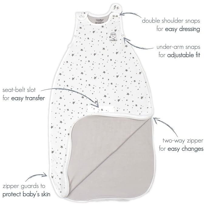 Woolino Toddler Sleeping Bag, 4 Season Merino Wool and Organic Cotton Baby Sleep Bag or Sack, 2-4 Years, Sage