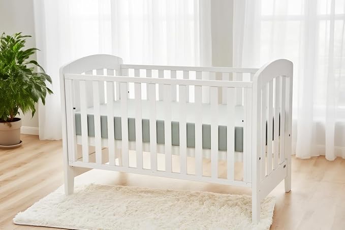 American Baby Company 2 Pack Fitted Crib Sheets 28" x 52", 100% Polyester Ultra Soft Microfiber, White/Green, for Boys and Girls, Fits Crib and Toddler Bed Mattresses