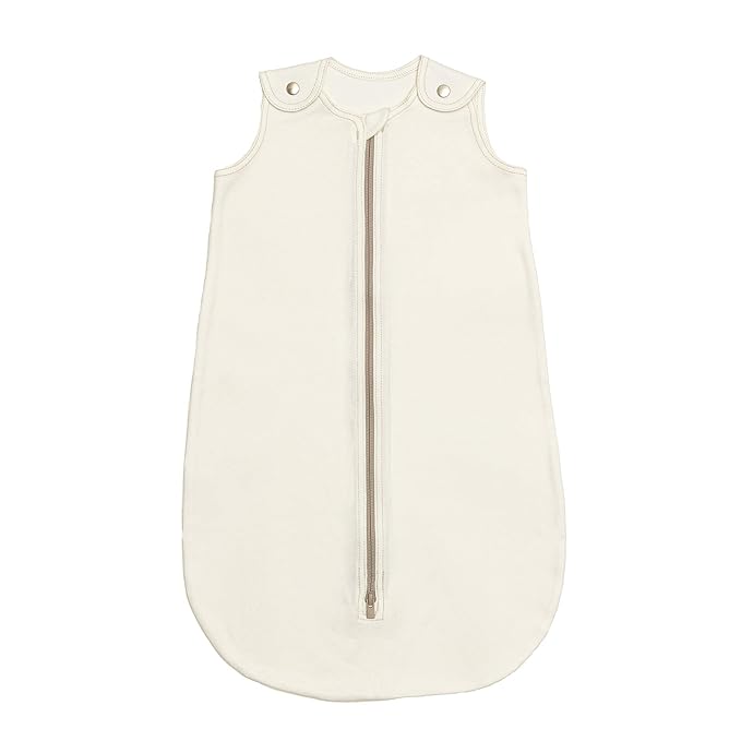 Baby Deedee Cotton Sleep Nest Basic Sleeping Sack, Baby Sleeping Bag Wearable Blanket, Newborn and Infants, Almond Cream, Small (0-6 Months)