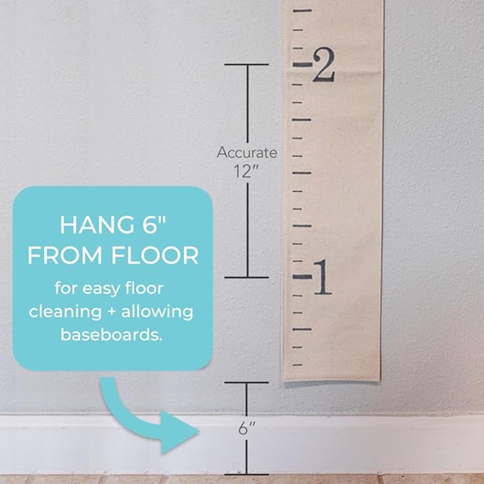 Canvas Growth Chart Ruler Fabric Natural Color Big Brother Big Sister Gift Children Height Chart Measure Childs Growth Kids Room Decor Nursery Wall Ruler and Pen