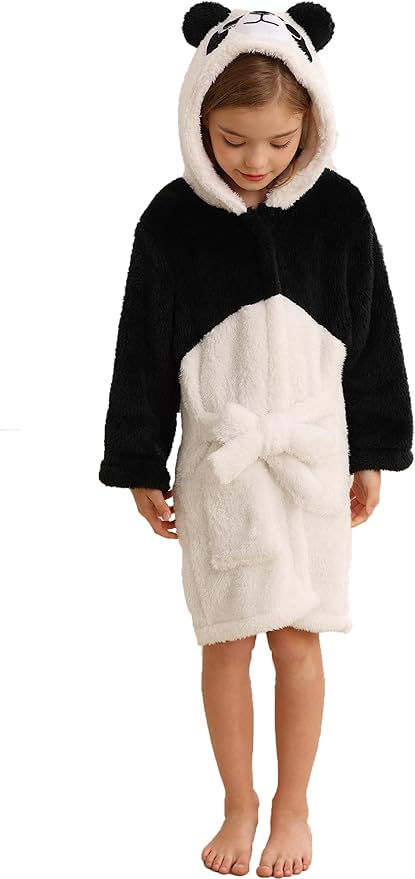 DELEY Girl's Robe Baby Boys Hoodie Robes Toddler Bathrobes for Kids Pajamas Sleepwear