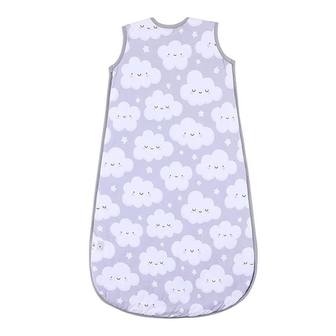 Baby Sleep Sack 2-4 T 95% Rayon from Bamboo 5% Spandex Boys & Girls Wearable Blanket 1.0 TOG Toddler Sleeping Sack 2- Way Zipper X-Large Cloud