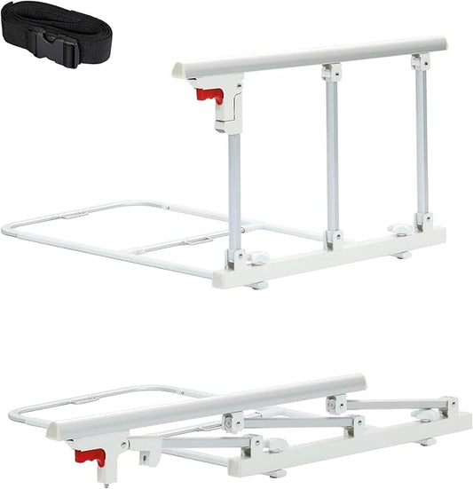 ELENKER Bed Safety Rail, Folding Bed Assist Handle Adjustable Medical Hospital Assistive Devices Bed Railing for Elderly Seniors Adults,28.5"x16.3"