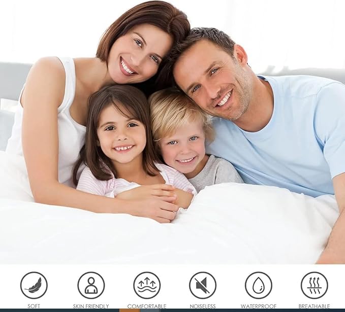 Utopia Bedding Waterproof Mattress Protector California King Size, Zippered Mattress Encasement Bed Bug and Dust Mite Proof, Absorbent Six-Sided Mattress Cover