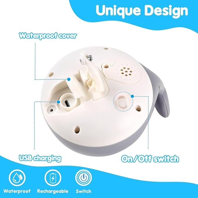 Baby Boy Bath Toys, Christmas Stocking Stuffers 1 Year Old Boy Gift, Toddler Bath Toys for Kids Ages 1-3, Light Up Whale Bath Toy Sprinkler Infant Baby Toys 6-12-18 Months Bathtub Fountain Toy